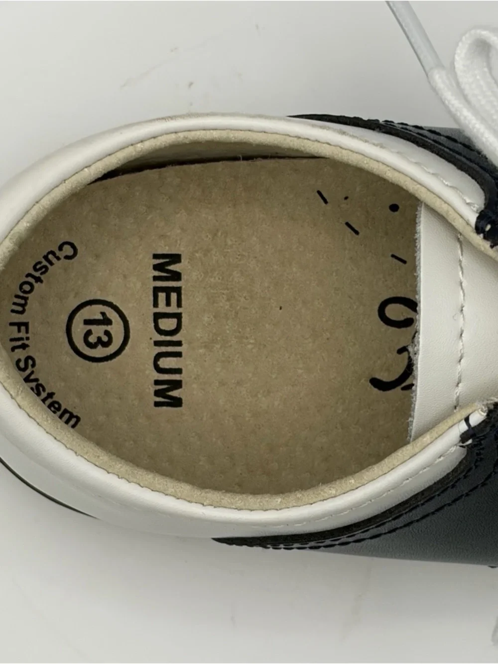 Footmates Cheer Unisex Girl Boy White Navy Saddle Oxford Shoes Size 13 Leather